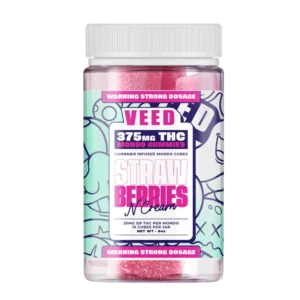 mondo gummies delta 9 THC 375 mg strawberry fraise veed hermosa