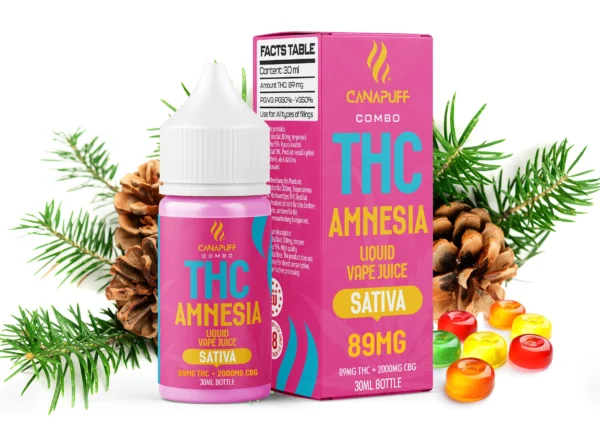 Amnesia THC 89mg/2000mg CBG – Liquid 30ml