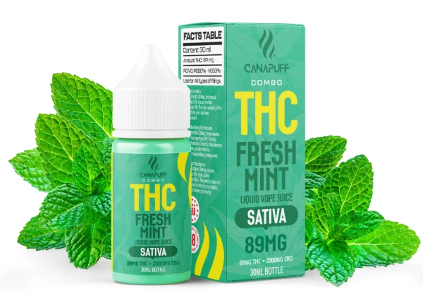 Fresh Mint THC 89mg/2000mg CBD – Liquid 30ml