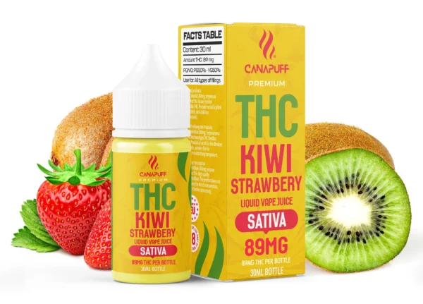 E liquide THC 89mg "Kiwi Strawberry" 30ml - Canapuff