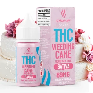 E liquide THC 89mg + 1000mg CBC "Weeding Cake" 30ml - Canapuff