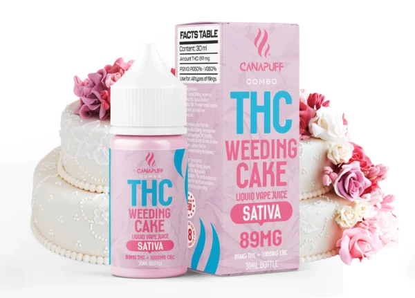 E liquide THC 89mg + 1000mg CBC "Weeding Cake" 30ml - Canapuff