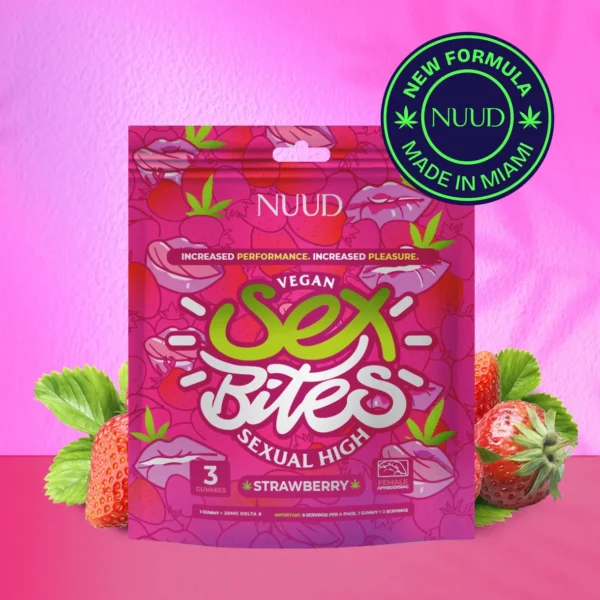 Bonbon THC Aphrodisiaque Femme | 60mg | Fraise 🍓