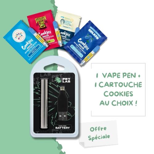 Pack Vape Pen + Cartouche THC-O Cookies (au choix) | 1 ml
