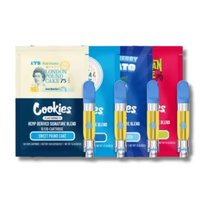 Pack 4 Cartouches Vape 1 ml Cookies – Saveurs Cereal Milk / Huckleberry Gelato / London Pound Cake / Tahitian Lime